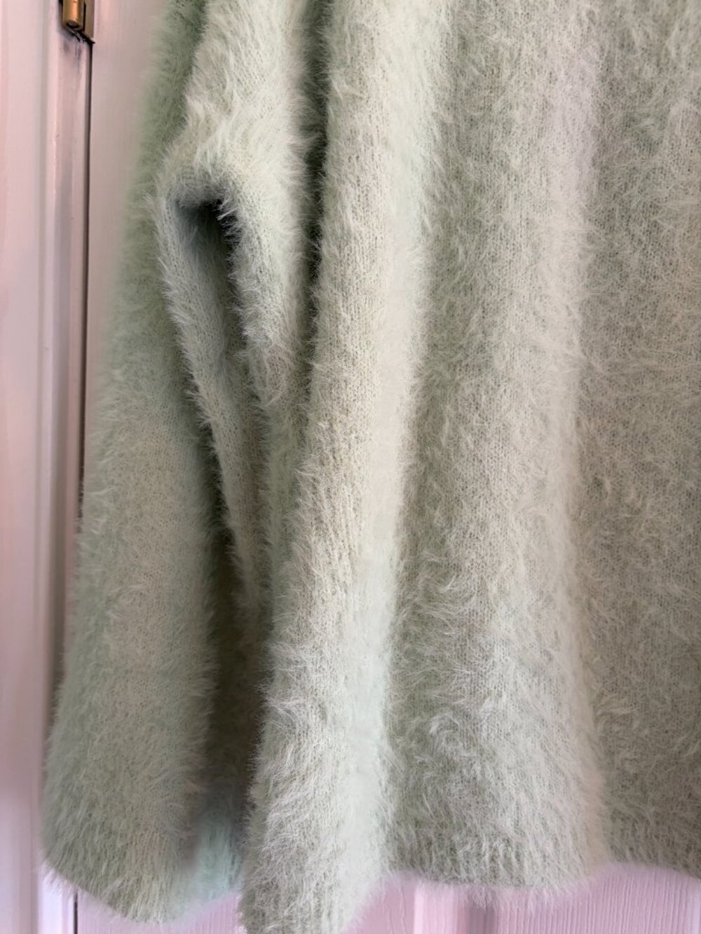 Lane Bryant Light Green Fuzzy Size 18/20 Sweater - Picture 7 of 9